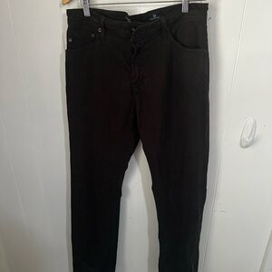 Ag Adriano Goldschmied Black Straight Leg Jeans
